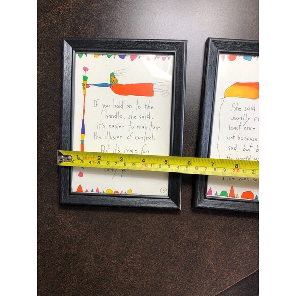 Brian Andreas StoryPeople Framed Art Set Bittersweet & Illusion of Control c2000 - Picture 5 of 11